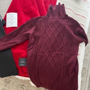Lulus burgundy sweater dress brand new with tags still attached